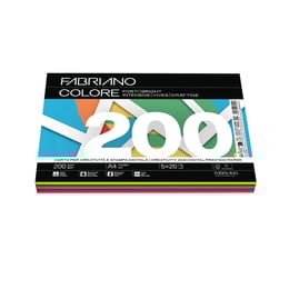Fabriano Копирна хартия Colore, A3, 200 g/m2, асорти, 5 цвята х 20 листа