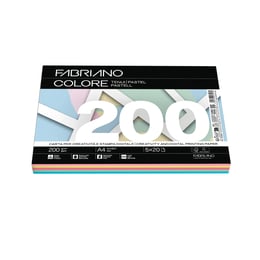 Fabriano Копирна хартия Colore, A3, 200 g/m2, асорти, 5 цвята х 20 листа