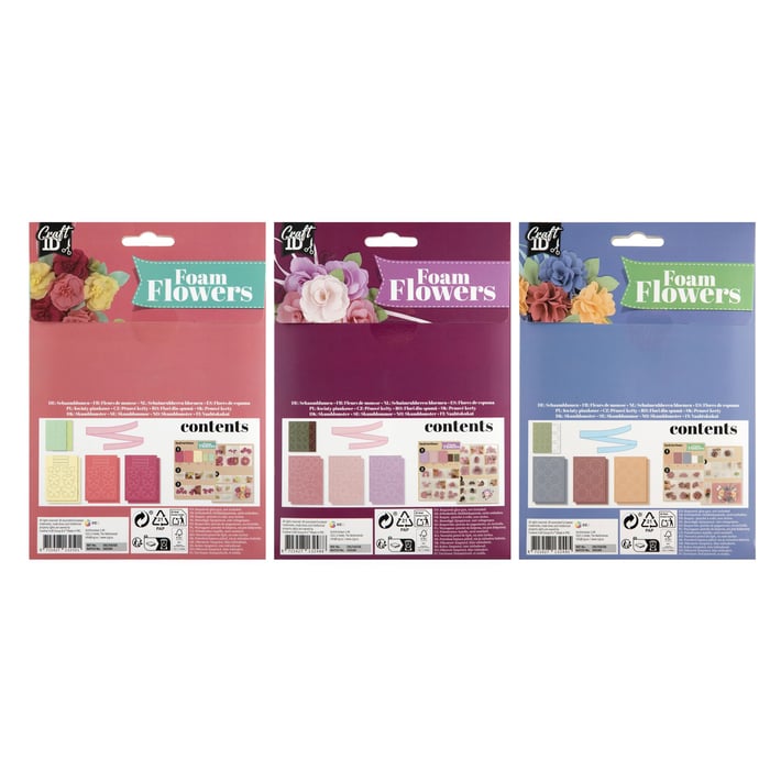 Craft ID Направи си цветя от хартия от пяна, асорти, 48 броя
