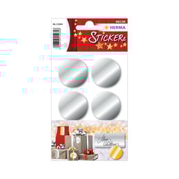 Herma Самозалепващи етикети, диаметър 32 mm, сребристи, 18 броя