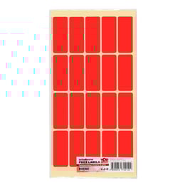 Top Office Самозалепващи етикети за цени, 21 x 51 mm, червени, 200 броя