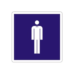 Office 1 Самозалепващ етикет, пиктограма „Мъже“