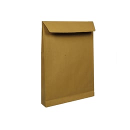 Office 1 Пощенски плик, B4, 250 x 353 mm, хартиен, с разширение, със самозалепваща лента, кафяв, 10 броя