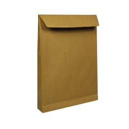 Office 1 Пощенски плик, E4, 280 x 400 mm, хартиен, с разширение, със самозалепваща лента, кафяв, 10 броя