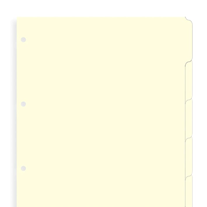 Filofax Разделител за органайзер, A4, с 6 раздела, кремав