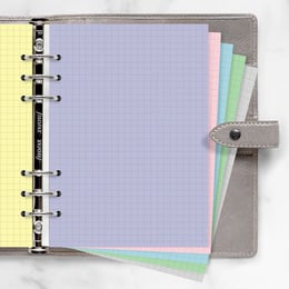 Filofax Пълнител за органайзер Pastel, A5, на квадратчета, цветен