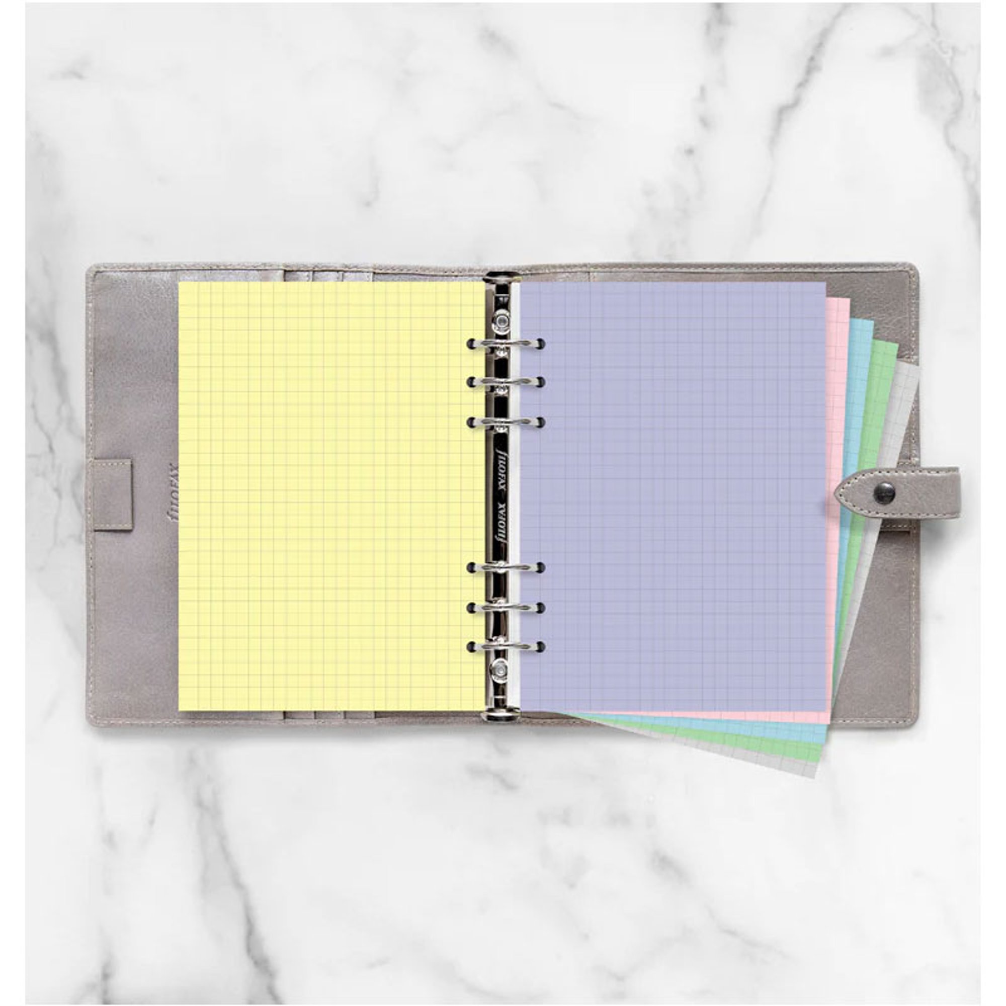 Filofax Пълнител за органайзер Pastel, A5, на квадратчета, цветен