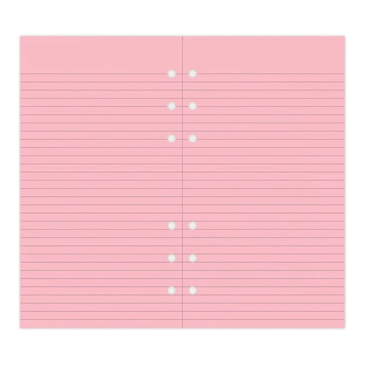 Filofax Пълнител за органайзер Personal, на редове, розов
