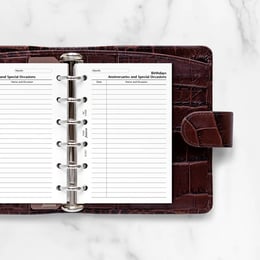 Filofax Пълнител за органайзер Pocket, за рожден ден и годишнина