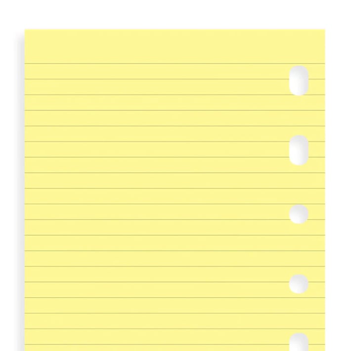 Filofax Пълнител за органайзер Pocket, на редове, жълт