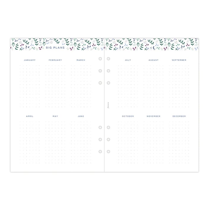 Filofax Пълнител за органайзер Garden, A5, 1 седмица на 2 страници