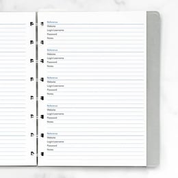 Filofax Пълнител за тефтер, A5, за пароли