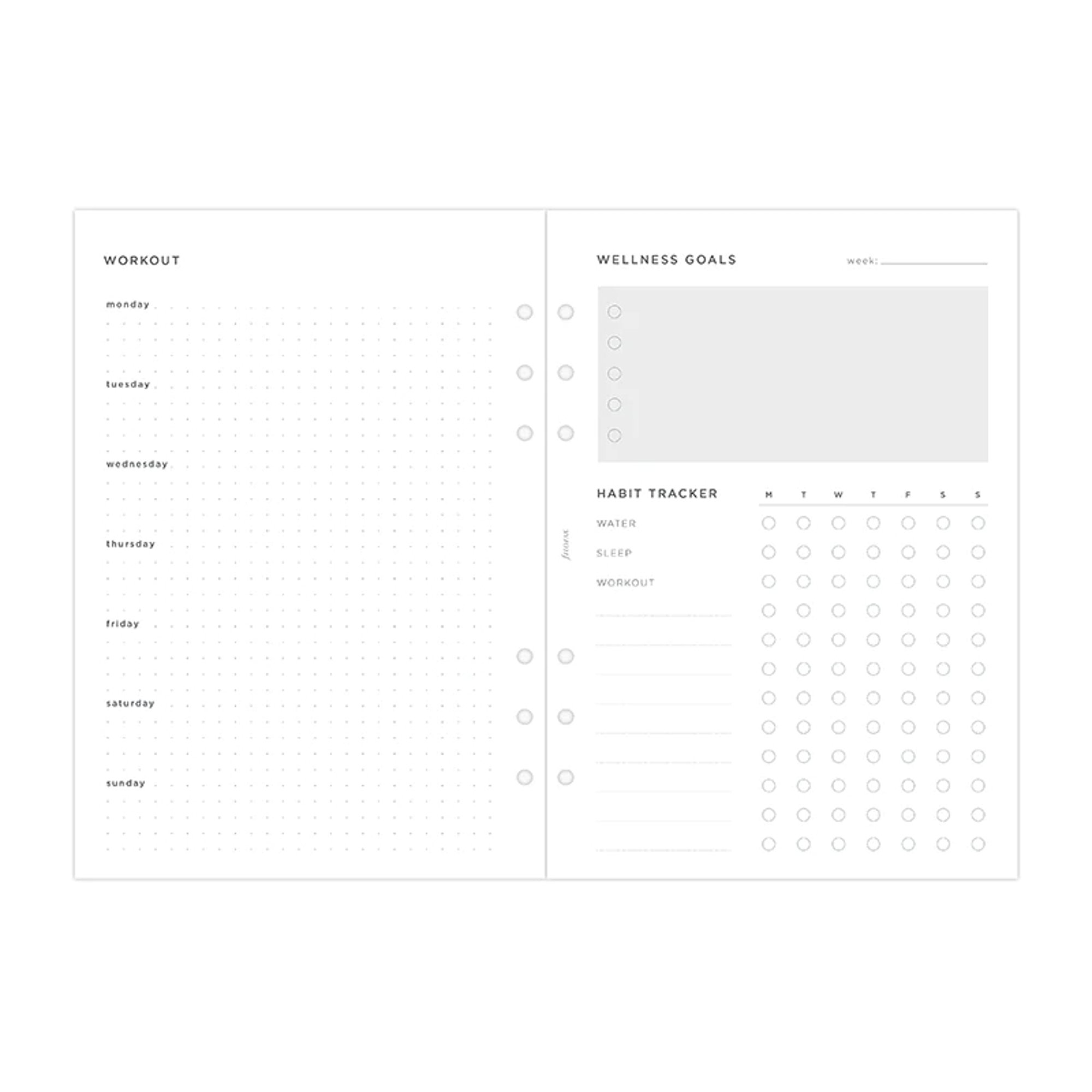 Filofax Пълнител за органайзер Minimal Wellness, А5