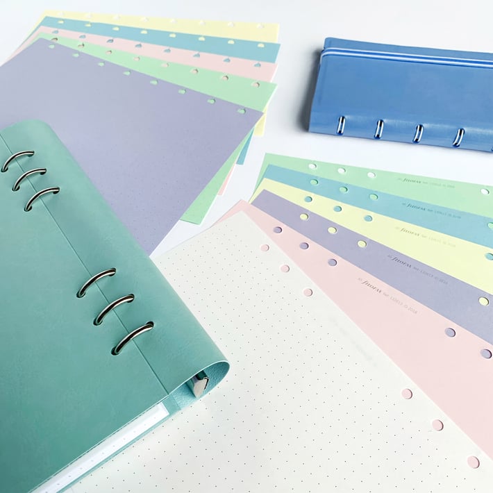 Filofax Пълнител за органайзер Pastel, А5, на точки, 6 цвята, асорти