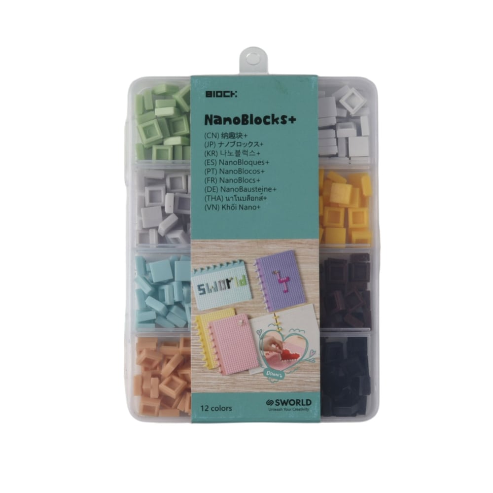 Sworld Кубчета за декориране на тефтер Block, в кутия, 12 цвята х 30 броя