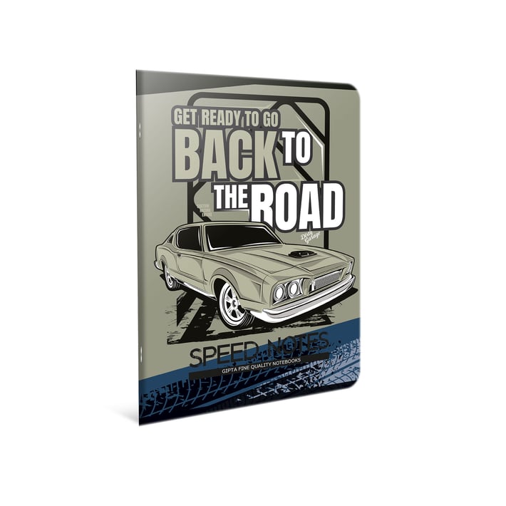 Gipta Тетрадка Speed, А4, бяла хартия, широки редове, PP корица, 60 листа