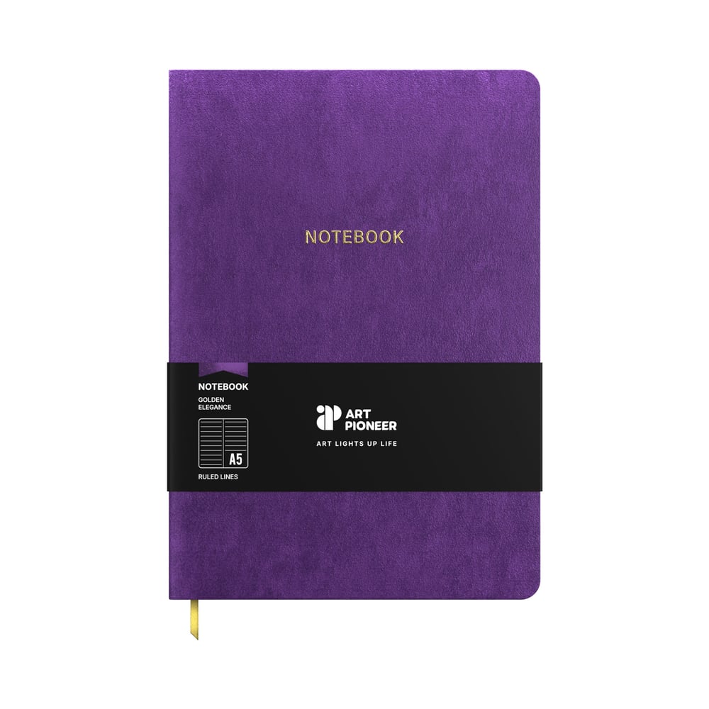 Art Pioneer Тетрадка Velvet Executive, A5, корица кадифе, 96 листа, лилава