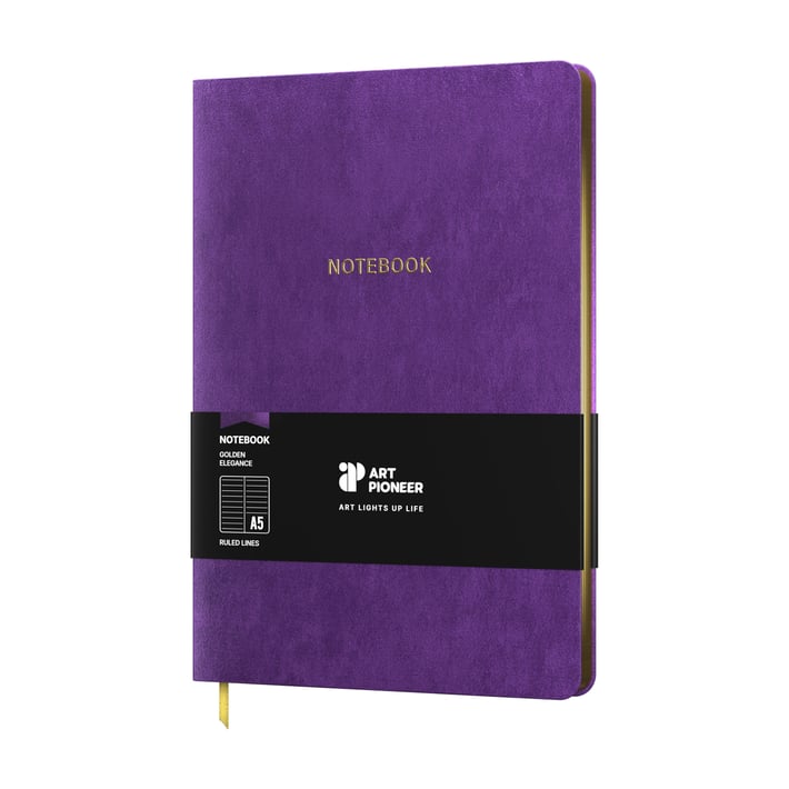 Art Pioneer Тетрадка Velvet Executive, A5, корица кадифе, 96 листа, лилава