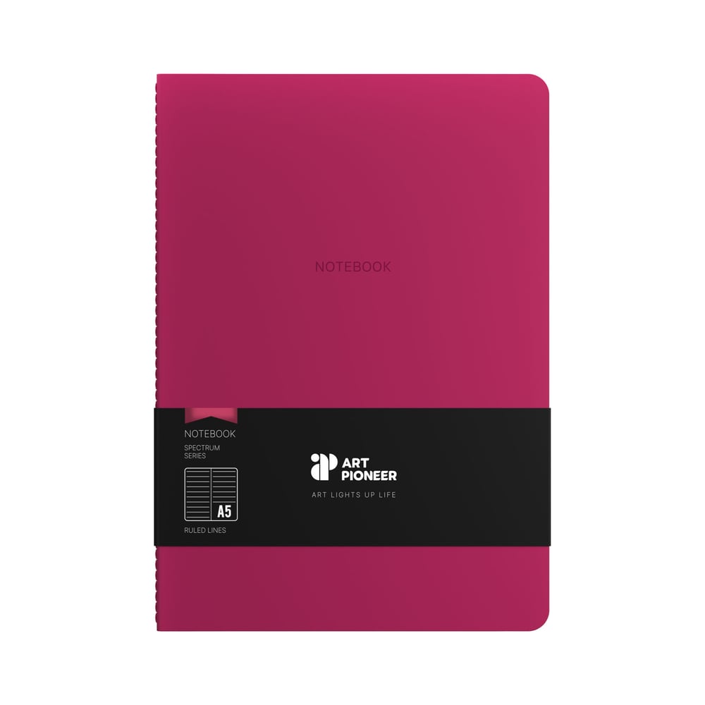 Art Pioneer Тетрадка Velvet Executive, A5, шита, 64 листа, череша