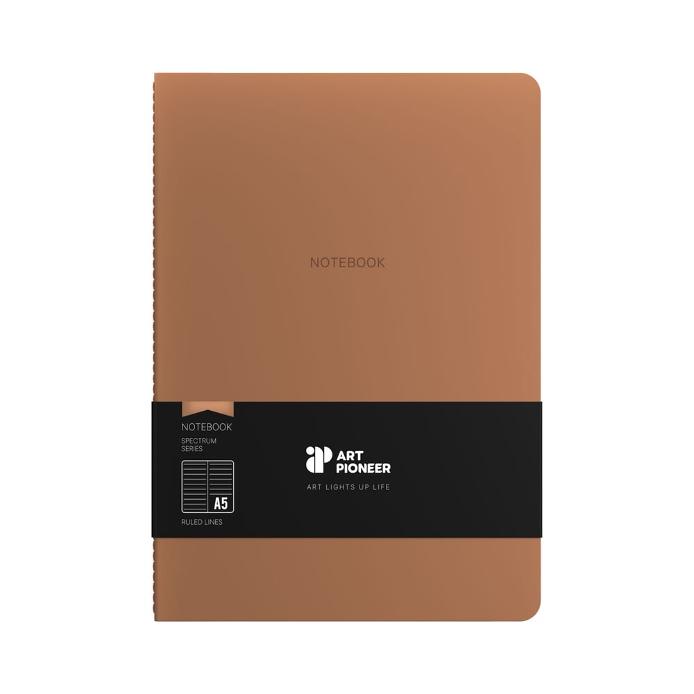 Art Pioneer Тетрадка Velvet Executive, A5, шита, 64 листа, бежова