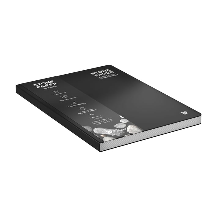 Art Pioneer Тетрадка Stone Paper, A5, твърда корица, 88 листа, черна