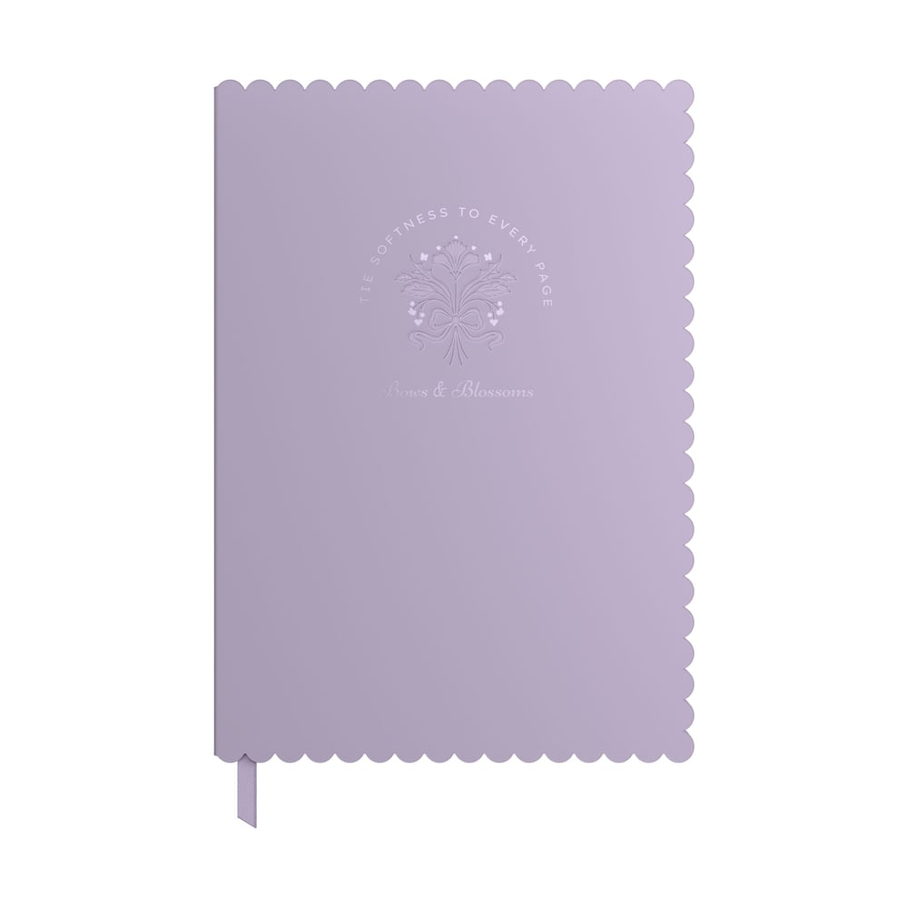 Art Pioneer Тетрадка Bows & Blossoms, A5, твърда корица, 96 листа, лилава