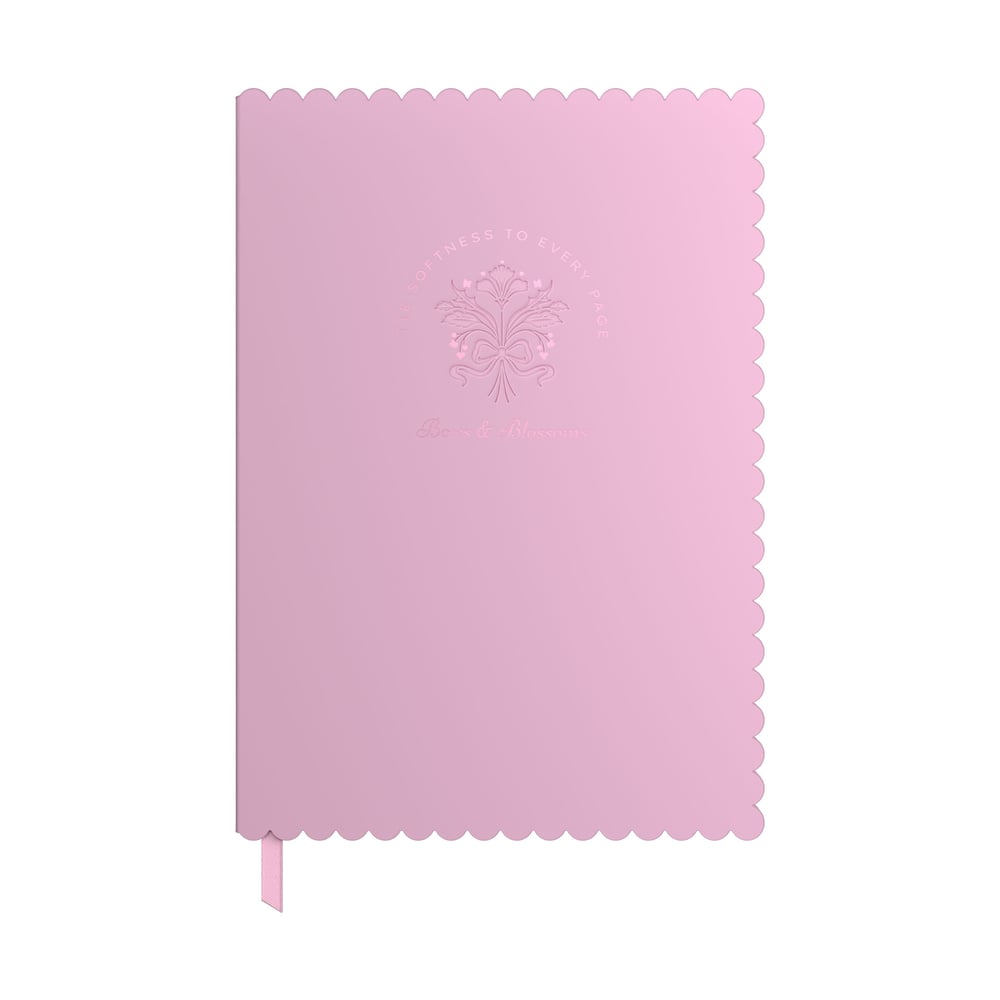 Art Pioneer Тетрадка Bows & Blossoms, A5, твърда корица, 96 листа, розова