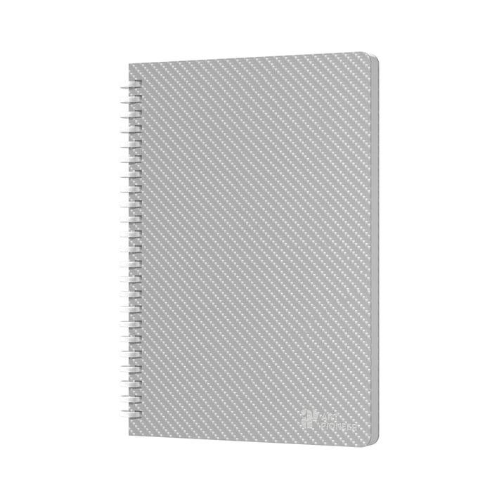 Art Pioneer Тетрадка College, A5, жълт офсет, със спирала, 80 листа, сива