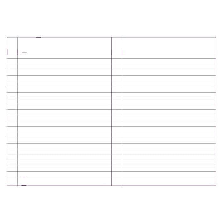 Art Pioneer Тетрадка, A5, шита, широки редове, 64 листа, лилава