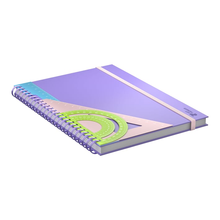 Art Pioneer Тетрадка, A5, широки редове, със спирала, 80 листа, лилава