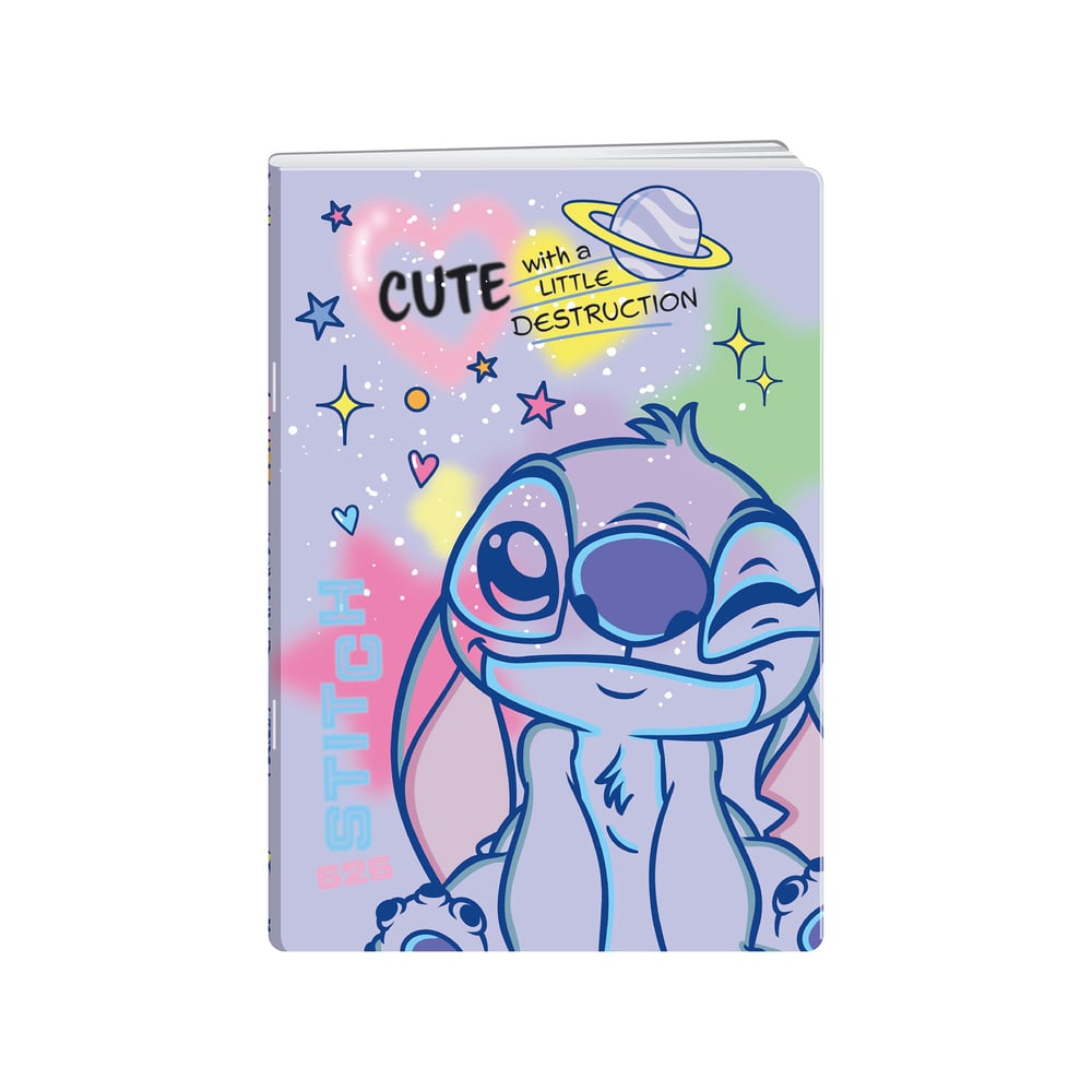 Disney Тетрадка Stitch Cute, A5, големи квадратчета 8 x 8 mm, офсетова хартия, 20 листа