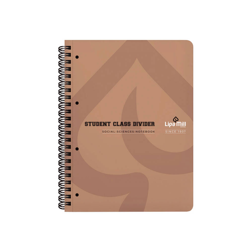 Тетрадка Sazio Social Spiral Basic, A4, широки редове, офсетова хартия, със спирала, 100 листа