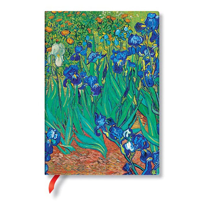 Paperblanks Тефтер Van Gogh's Irises, Midi, твърда корица, 72 листа