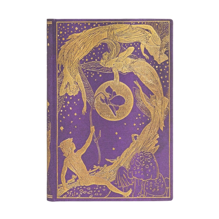 Paperblanks Тефтер Violet Fairy, Mini, широки редове, твърда корица, 88 листа