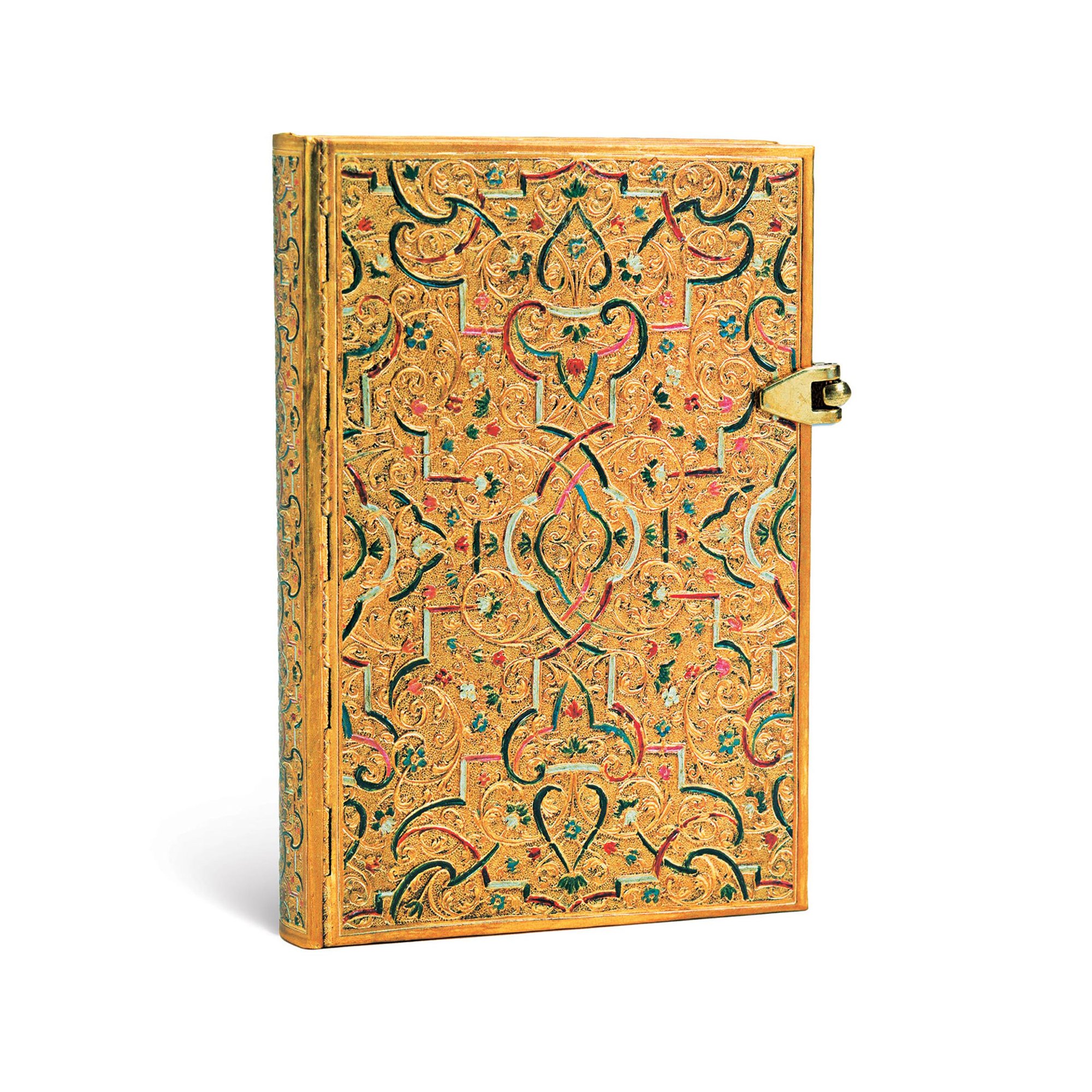 Paperblanks Тефтер Gold Inlay, 100 х 140 mm, широки редове, твърда корица, 104 листа