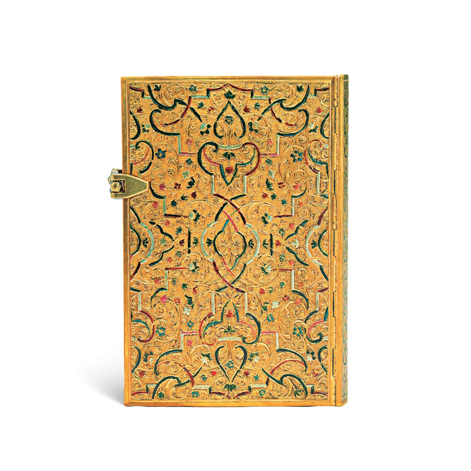 Paperblanks Тефтер Gold Inlay, 100 х 140 mm, широки редове, твърда корица, 104 листа