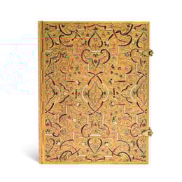 Paperblanks Тефтер Gold Inlay, Ultra, широки редове, твърда корица, 120 листа