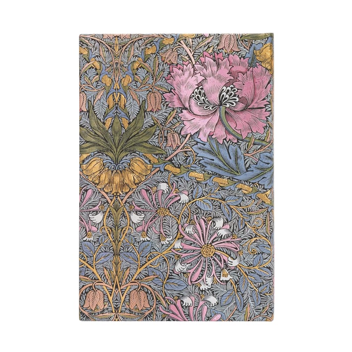 Paperblanks Тефтер William Morris, Mini, широки редове, твърда корица, 88 листа