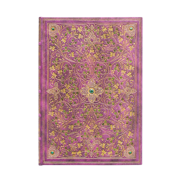 Paperblanks Тефтер Sangorski & Sutcliffe, Midi, широки редове, твърда корица, 72 листа