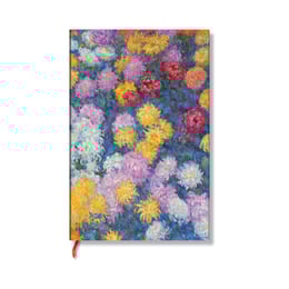 Paperblanks Тефтер Monet Chrysanthemums, Mini, широки редове, твърда корица, 88 листа