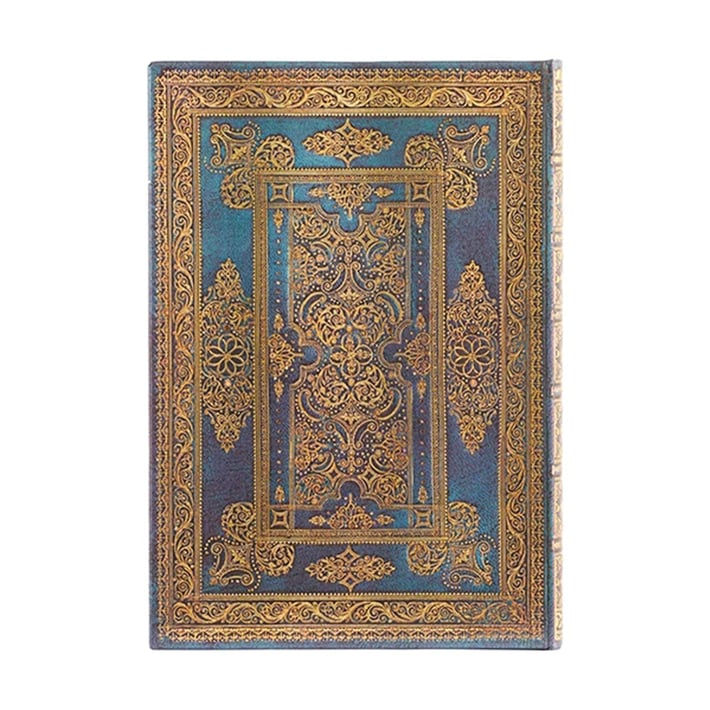 Paperblanks Тефтер Blue Luxe, Midi, широки редове, твърда корица, 72 листа