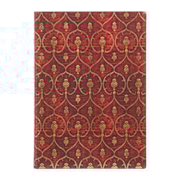 Paperblanks Тефтер Red Velvet, Midi, широки редове, мека корица, 88 листа