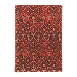 Paperblanks Тефтер Red Velvet, Midi, мека корица, 88 листа