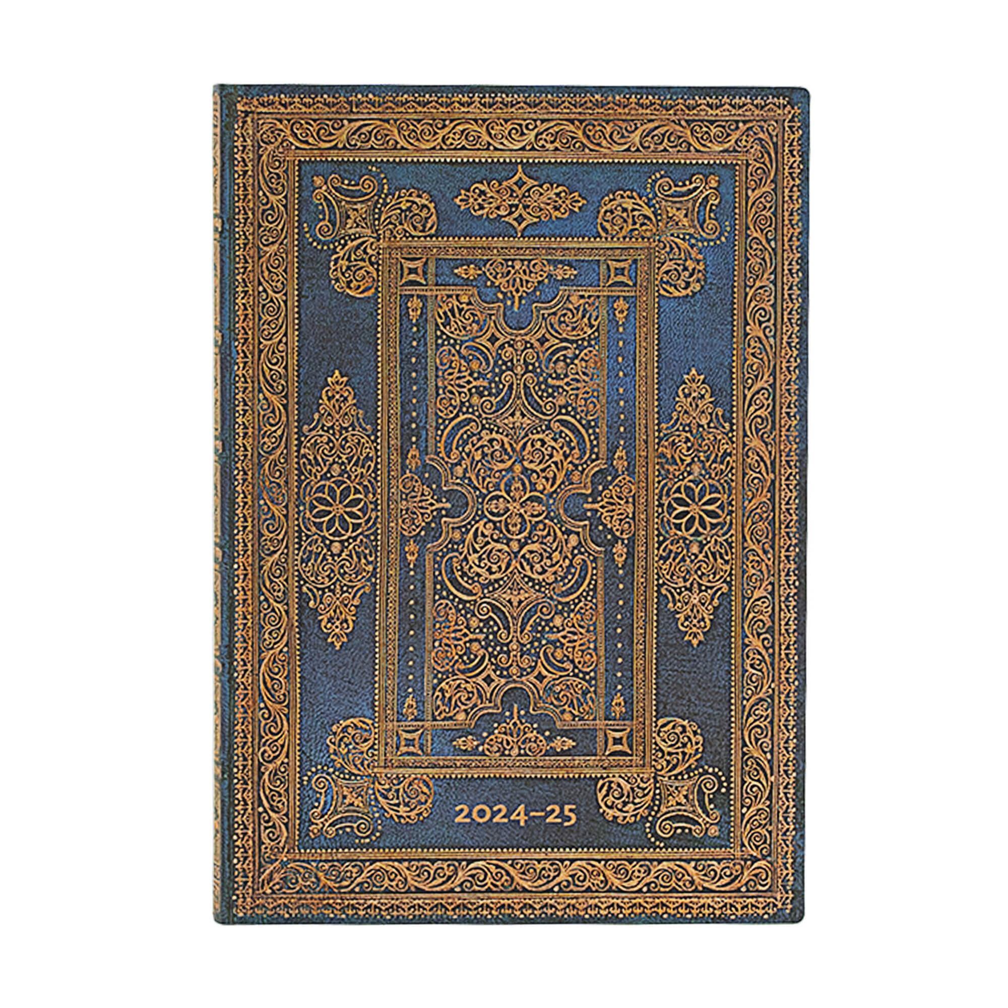 Paperblanks Планер Blue Luxe, Midi, хоризонтален, мека корица, 112 листа, за 2024-2025 година