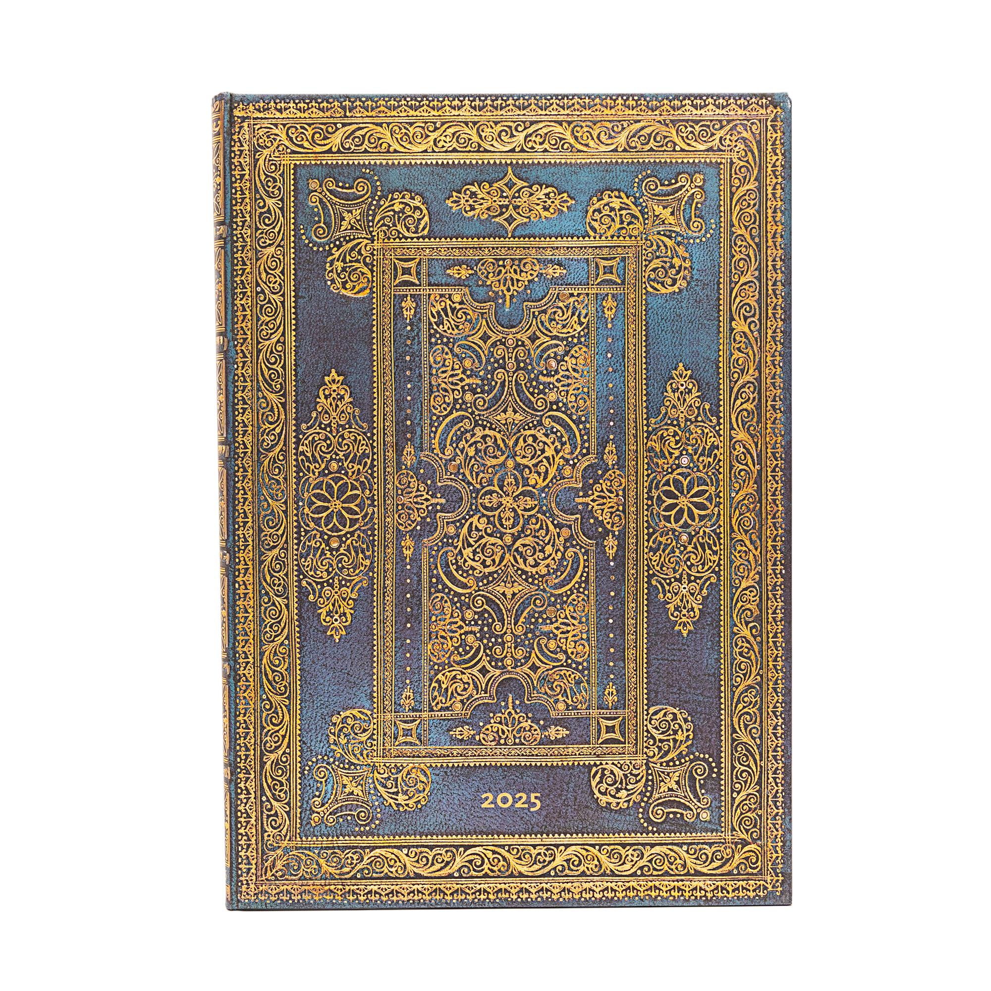 Paperblanks Планер Blue Luxe, Grande, вертикален, твърда корица, 80 листа, за 2025 година