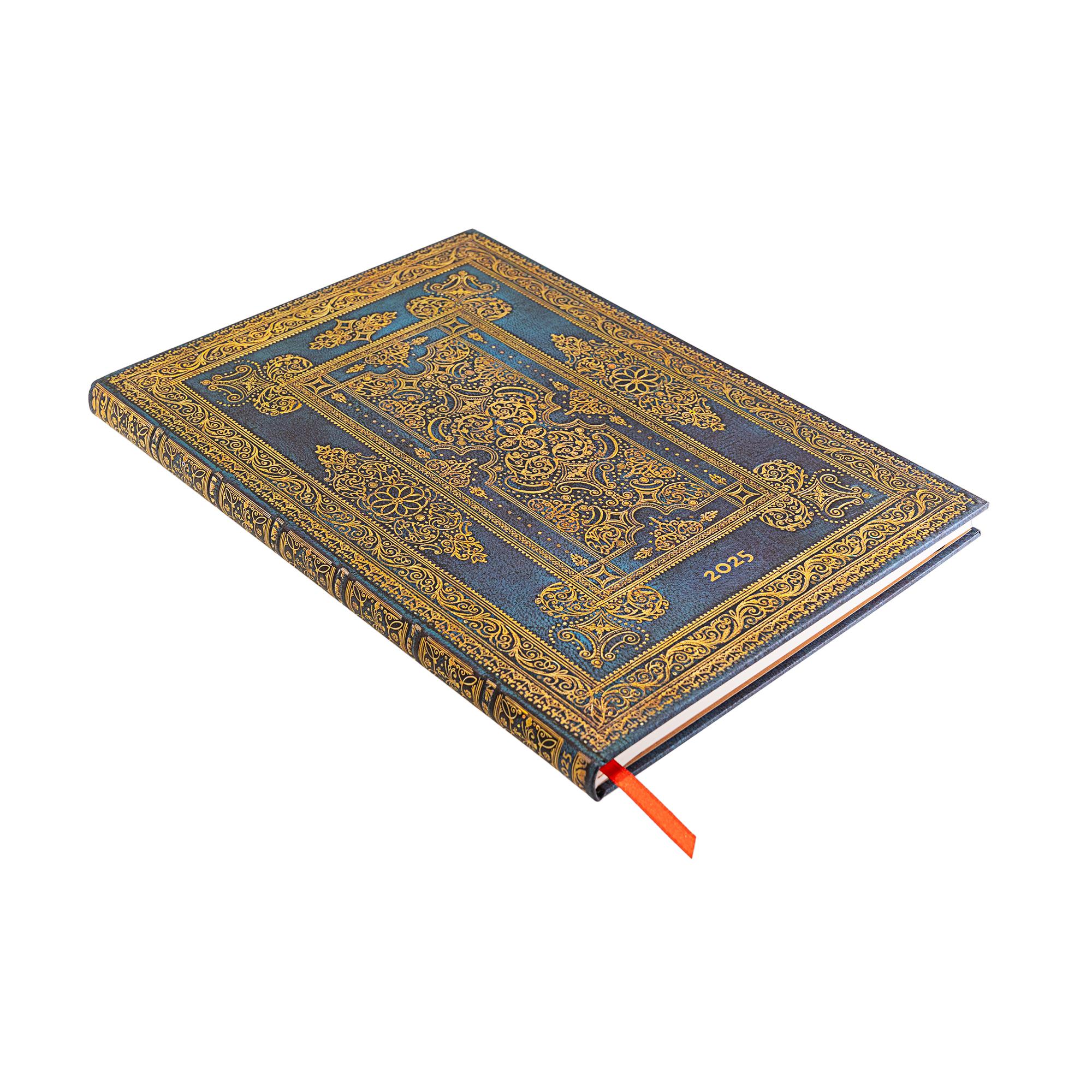 Paperblanks Планер Blue Luxe, Grande, вертикален, твърда корица, 80 листа, за 2025 година