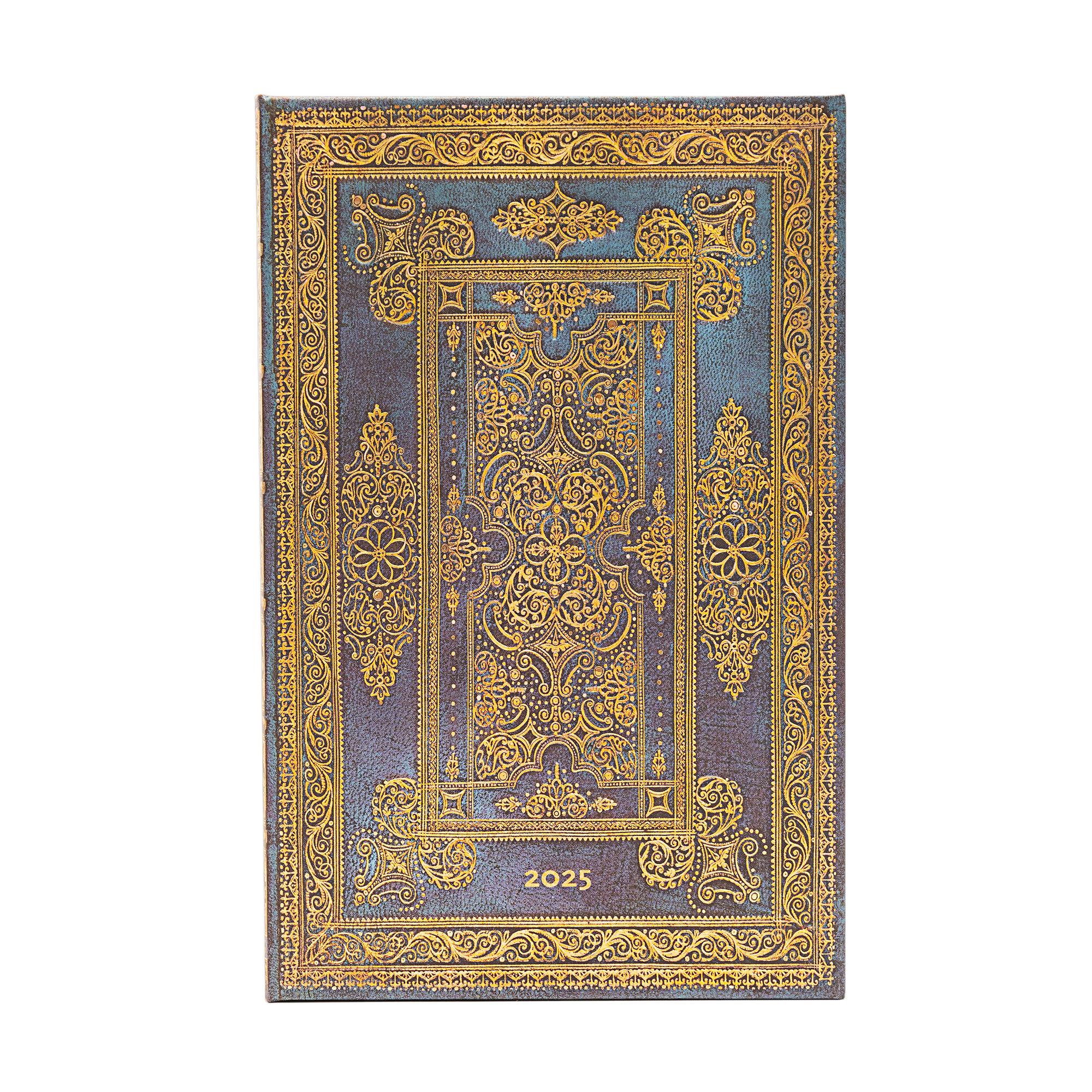 Paperblanks Планер Blue Luxe, Maxi, вертикален, твърда корица, 80 листа, за 2025 година