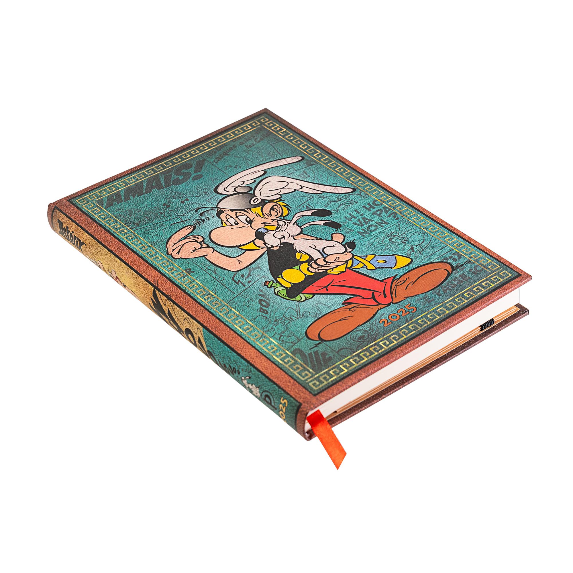 Paperblanks Планер Asterix the Gaul, Midi, хоризонтален, твърда корица, 80 листа, за 2025 година