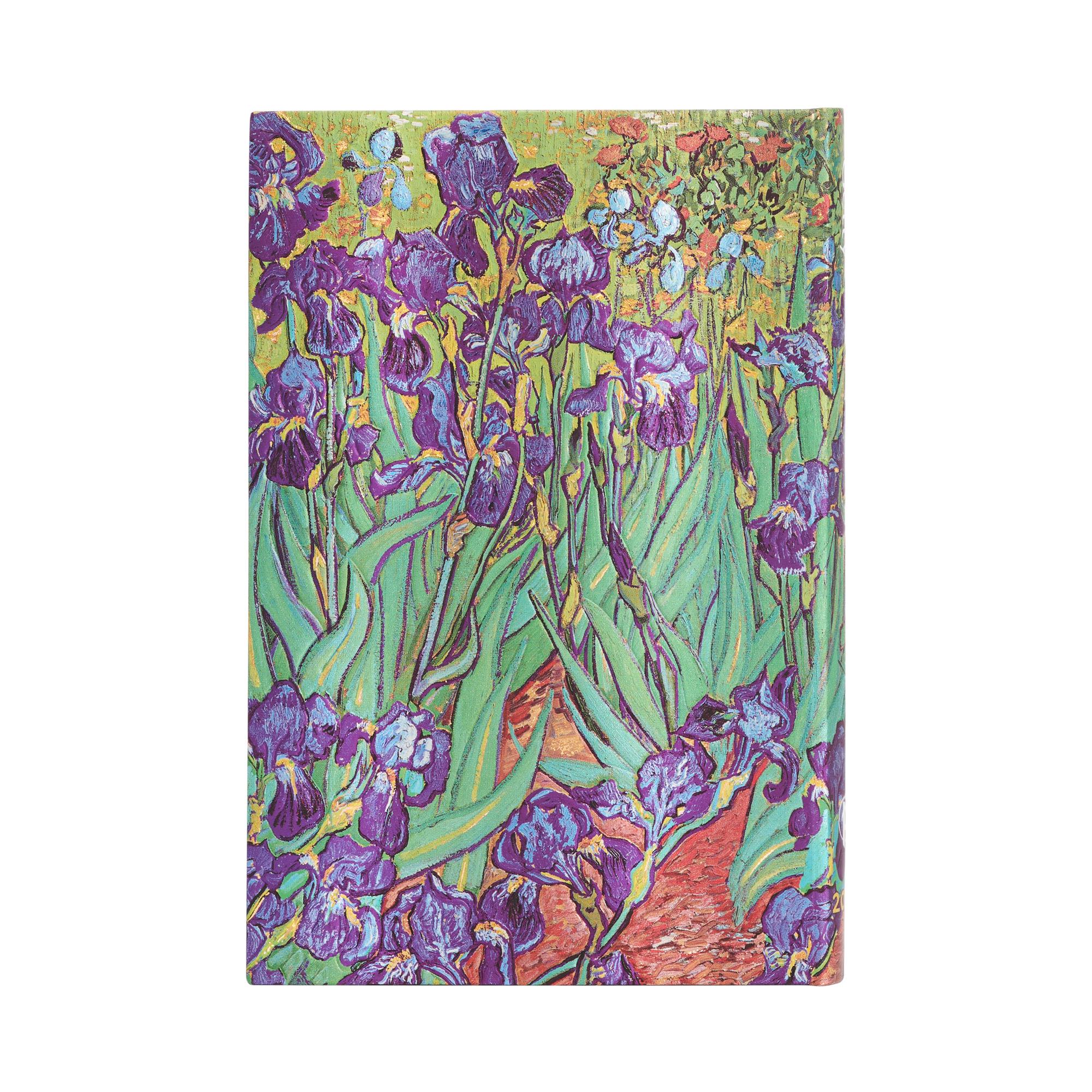 Paperblanks Планер Van Gogh's Irises, Mini, Verso, твърда корица, 80 листа, за 2025 година