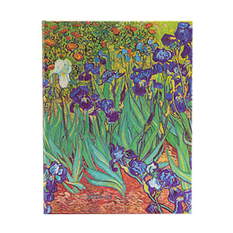 Paperblanks Планер Van Gogh's Irises, Ultra, вертикален, твърда корица, 104 листа, за 2024-2025 година